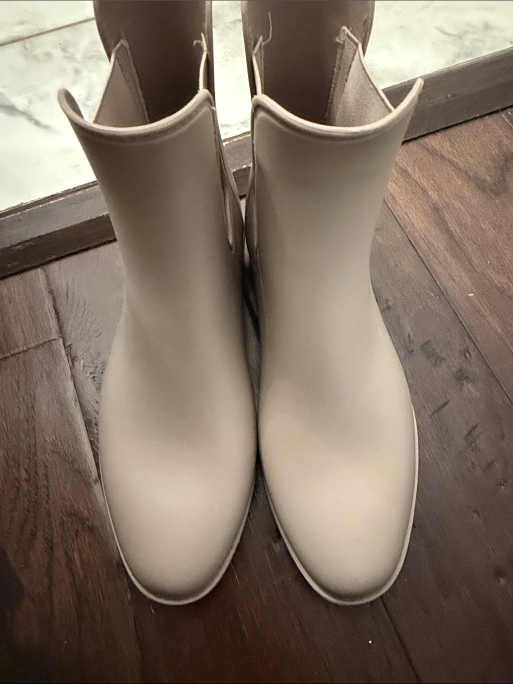 Target Cream Ankle Booties